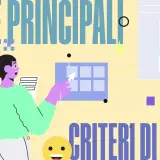 La figura illustra il significato di CRM, con grafici e una persona che analizza dati per definire i criteri di scelta.