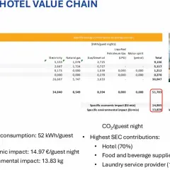 Analisi del risparmio energetico hotel: consumo, impatto economico e ambientale per ospite. Dati su fornitori e servizi.