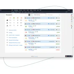Schermata di gestione prenotazioni per hotel. Visualizza dettagli come nome ospite, date, importo e stato. Ideale per app booking per host.