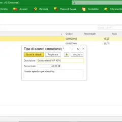 Creazione di uno sconto incondizionato del 40% per clienti VIP.