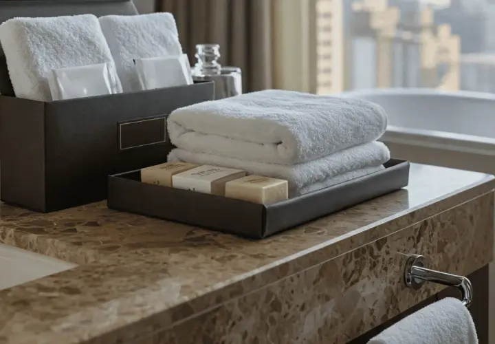 A cosa servono gli amenities hotel? Asciugamani morbidi, saponi profumati e altri dettagli per un soggiorno confortevole.