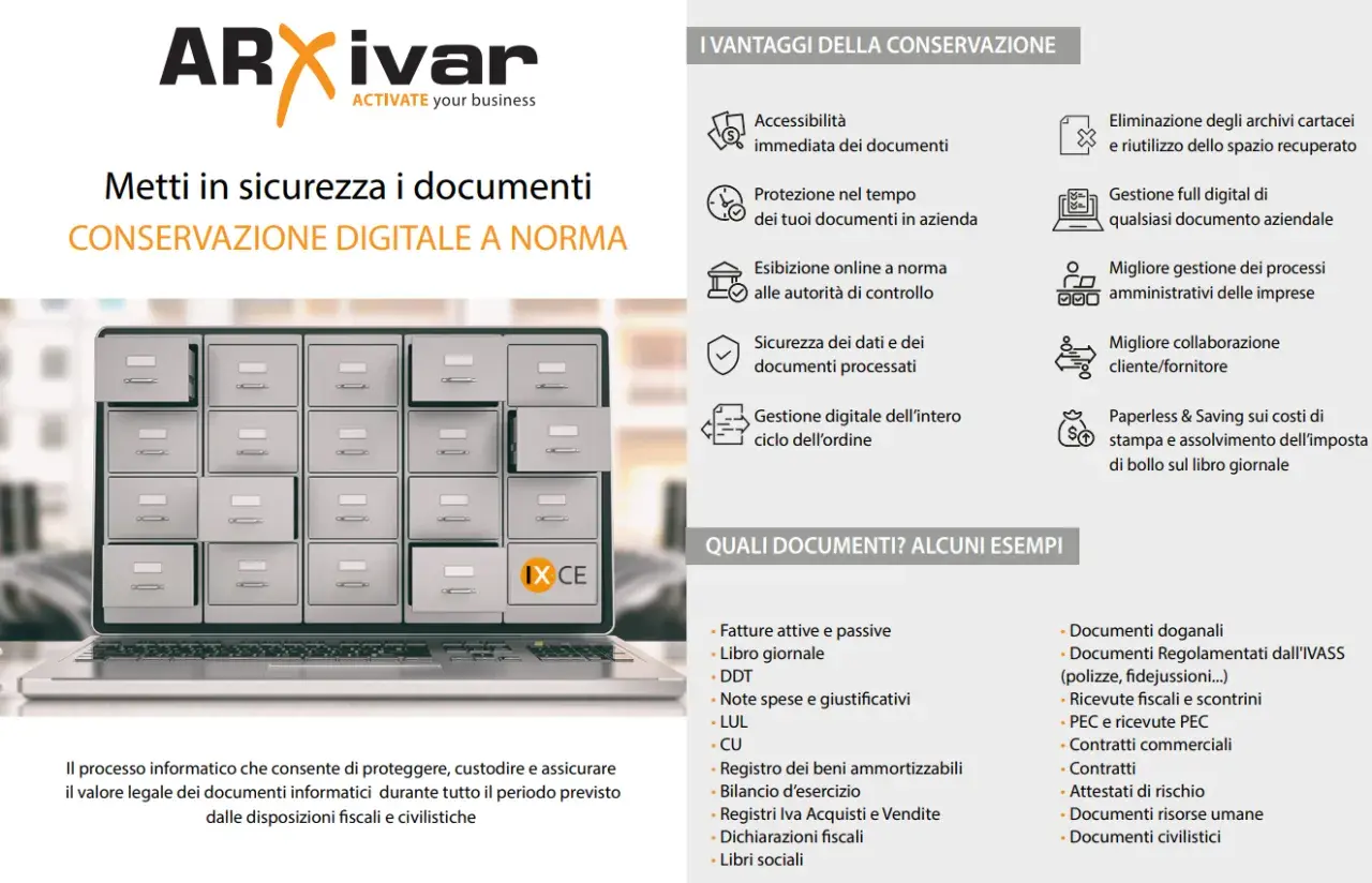 Archiviazione digitale documenti: un sistema sicuro per la conservazione a norma dei tuoi file.