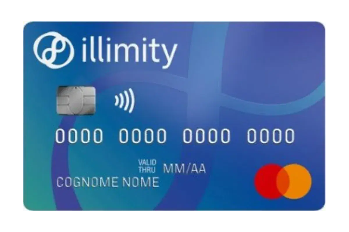 Carta di credito illimity con chip e contactless. Ideale come carta di credito a garanzia per acquisti sicuri.
