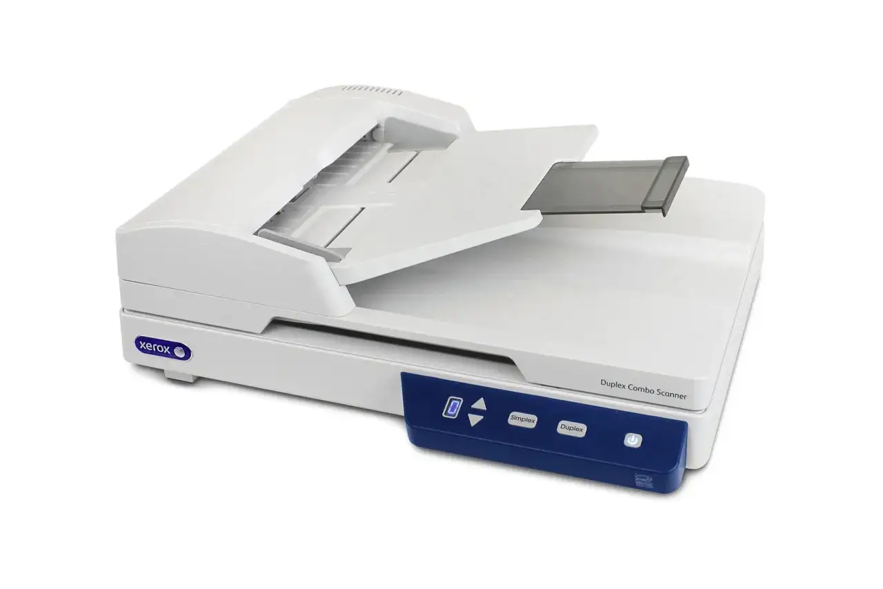Scanner Xerox Duplex Combo per scannerizzare carta d'identità sulla stessa pagina.
